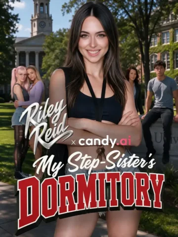 My Step-Sister's Dormitory Candy Shorts poster with Riley Reid co-branding