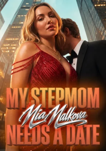 My Stepmom Mia Malkova Needs a Date Candy Shorts poster with an AI version of Mia Malkova