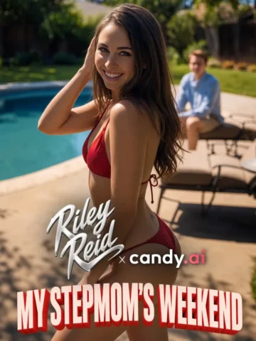 My Stepmom's Weekend Candy Shorts poster with an AI version of Riley Reid