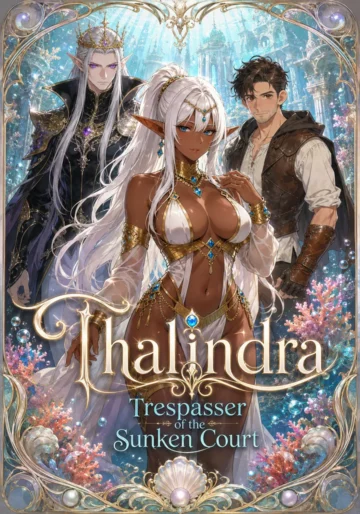 Trespasser of the Sunken Court Candy Shorts poster with elven princess Thalindra